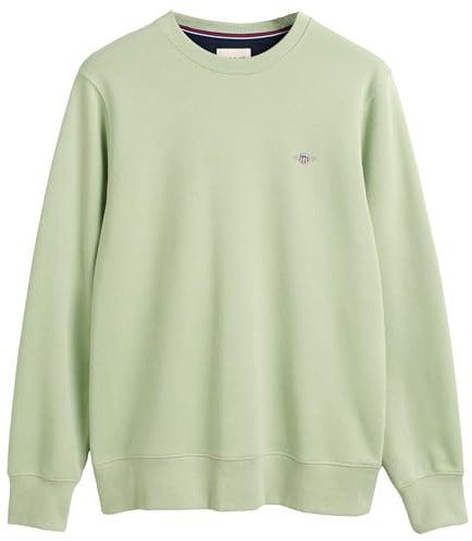 GANT Herren REG Shield C-Neck Sweat Sweatshirt, Kalamata Green, L