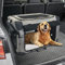 70x52x52cm Hundebox Faltbar, Transportbox Mittel Hund fürs Auto, Stahlrahmen Hundekäfig Faltbare, Oxford-Stoff Hundetransportbox