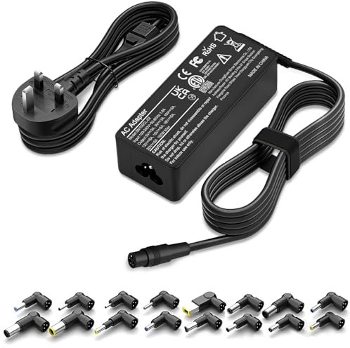 Universal 90W Laptop Charger for HP Lenovo Dell Acer Asus To shiba Samsung Sony Gateway Notebook IBM Fujitsu Gateway Notebook Ultrabook Chromebook and more AC Adapter Power Supply Cord with