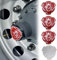 4 adesivi Griffin in alluminio per cerchioni di camion Scania, emblema adesivo (rosso e argento)