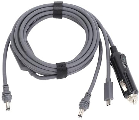 Cavo Satellitare, 20 M 65,6FT 3 in 1 12 V 24 V Tipo C Cavo di Alimentazione CC per Mini Antenna Parabolica Cavo 18 AWG