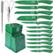 XYJ Authentic Since 1986, juego de cuchillos de cocina de acero inoxidable con soporte para cuchillos, mango de resina verde, juego de cuchillos de cocina japoneses, cuchillo de carne, cuchillo de