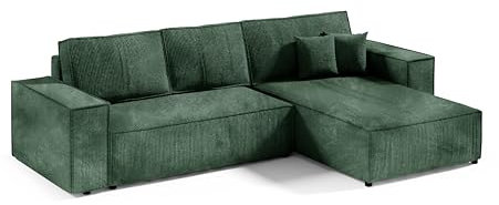 KEF-MEBLE Ecksofa Porto – L-Form – 294x85x185 cm – Mit Schlaffunktion – Liegefläche 140x244 cm – Universell Rechts- und Linksseitig - Poso 14
