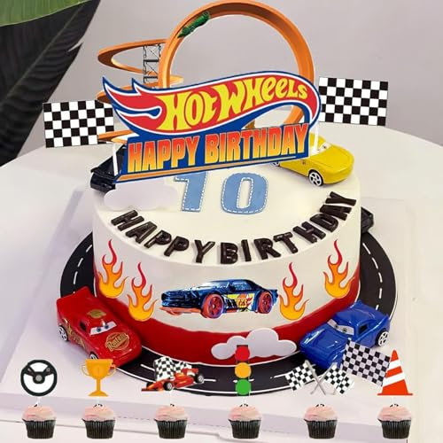 20PCS Large Car Cake Topper Car Happy Birthday Cake Decoration,Car Cake Decrations birthday decorations