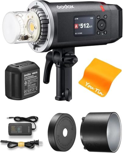 GODOX AD600 BM II 600Ws Studioblitz Bowens Mount, TTL 2.4G Wireless 1/8000 s HSS, 0,01-1,9S Recyclingzeit, Blitzlicht AD600BM II Blitzgerät GODOX Outdoor Speedlite AD600BMII für C N S O P F Kamera