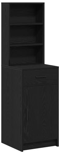 vidaXL Haut Armoire Chêne Noir 40 x 40,5 x 135 cm Bois d'ingénierie, Meuble de Salon stylé, Haut Rangement rectangulaire, Meuble Minimaliste, tiroirs durables et Pratiques