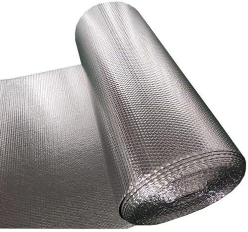 HSIRYAOHD Radiator Heat Deflector Foil, Radiator Reflective Foil, Aluminizing a Bubble Thermal Foil Insulation Roll Self-Adhesive Heat and Insulation Material for Winter Insul