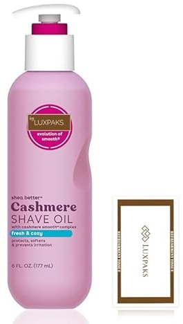 Shave Set: E.O.S. Fresh & Cozy Shave Oil + LUXPAKS Wipe | E.O.S. Shave Oil, Fresh & Cozy, Shea Butter, Glycerin, Razor Care, Bikini Area