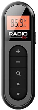 Mini Pocket FM Radio 76-108MHZ Wiederaufladbarer Tragbarer Funkempfänger mit Hintergrundbeleuchtung LCD-Anzeige 3,5 mm Kopfhörer Empfangsantenne