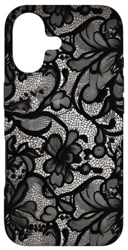 Black Lace Vintage Pattern Case for iPhone 17