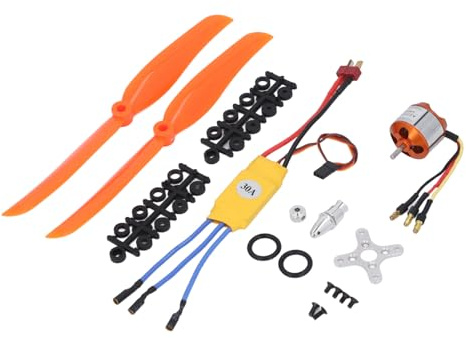 Ausla A2212 1400KV Bürstenloser Motor, Aluminiumlegierung, Hochleistungs-RC-Motor, 30A-Regler und 8060-Propeller-Set für Quadrocopter und Starrflügelflugzeuge