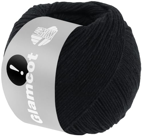 LANA GROSSA Glamcot | Zart glänzende, multifile Baumwoll-Viskosemischung | Handstrickgarn aus 60% Lyocell (Tencel TM) & 40% Baumwolle | 50g Wolle zum Stricken & Häkeln | 155m Garn FB 35