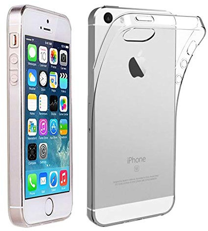 ebestStar - Cover per iPhone SE 5S 5 Apple, Custodia Silicone Trasparente, Protezione TPU Antiurto, Morbida Sottile Slim, Trasparente