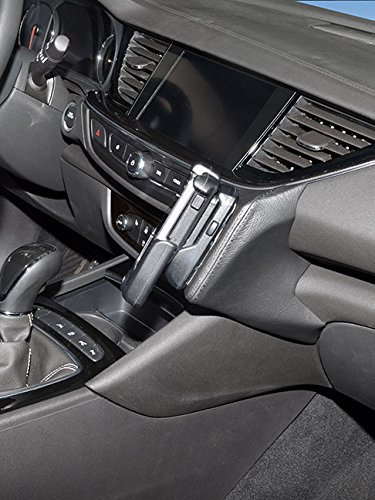 KUDA Handyhalterung passend für Opel Insignia B ab 2017 - Telefonkonsole für Smartphones, Handys, Navi und mehr – Echtlederkonsole, schwarz, 2820