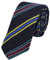 DonDon Herren Krawatte gestreift 6 cm schwarz