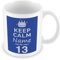 MUGGZ - Personalised - Mug - 13th Birthday Gift for Boys - Keep Calm Design - Blue