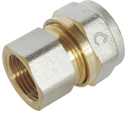 SOMATHERM FOR YOU, Raccord droit à visser pour tube multicouche Ø16 - Femelle 12/17 - Installation facile sans outil spécifique - Étanchéité optimale avec joints toriques - Démontable