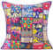 Eyes of India - 24 Zoll großes blaues Patchwork voller Farben Sofa Deko Sofa Kissenbezug Kissenbezug Bettüberwurf Boho Bohemian Indianer