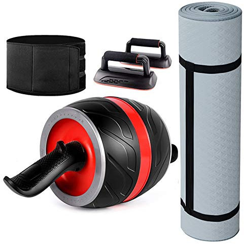 Bauchtrainer Bauchroller AGYH Unisex Household Trainer, Bauchroller Für Bauch-, Rücken-, Hüft-, Armmuskeln, 4er-Set, 4 Farben (Color : Red)