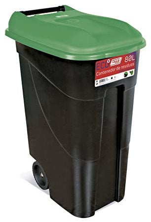 Tayg Tapa Verde Contenedor de residuos 80 litros con Base Negra