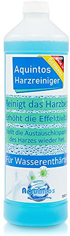 Harzreiniger für alle Enthärtungsanlagen Entkalkungsanlagen Weichwasser-Schadstoffentfernung Befreit nicht nur von Kalk - Reinigunsmittel -Made in Germany- Aquintos ResinClean Harzreiniger
