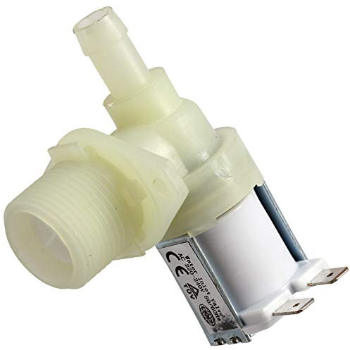 SPARES2GO Single Water Inlet Solenoid Valve Compatible with Lamona Dishwasher (90 Degrees, One Way)