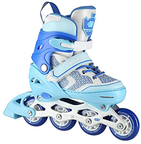 Inlineskates Nils Extreme Pace Hellblau/Marineblau ABEC7 Gr. 39-42 verstellbar