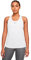Nike Damen W Nk One Df Slim Tank Vest, White/Black, L