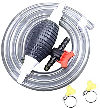 Sipiris 1 Satz Handpumpe Umfüllpumpe Kraftstoffpumpe Absaugpumpe Aquarium Benzinpumpe für Kanister Tragbare Schlauchpumpe ölabsaugpumpe Manuell für Boot Auto Fahrzeug Diesel Benzin Öl Wasser (4M)