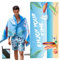 ZOOAOXO Strandtuch mit UV-Etiketten, Strandtuch Mikrofaser, Sandfrei, Geeignete Größe (160 × 80 cm), Schnell Trocknend, Weich und Hautfreundlich, Elastisches Seil-Design, Aufbewahrungstasche, Blauer