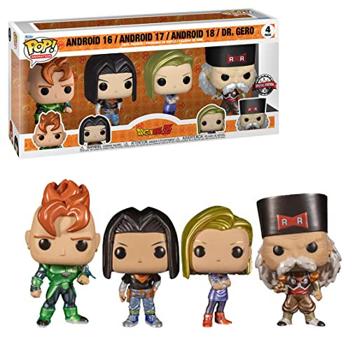 Funko Pop! Animation: Dragon Ball Z - Android 16-4PK - Figura in Vinile da Collezione - Idea Regalo - Merchandising Ufficiale - Giocattoli per Bambini e Adulti - Anime Fans