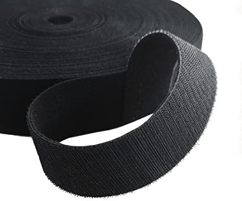 Kstar Beidseitiges Klettband 16mm x 4m in Schwarz – Klett Kabelbinder Rolle zum Bündeln & Fixieren – Zuschneidbar, Wiederverwendbar – Kabelmanagement & Kabel Organizer für Haushalt, Büro & Werkstatt