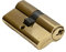 MICEL - 13144 - Cilindro de Serreta, Seguridad, Perfil Europeo, con Leva Corta, centrado, 30 x 30, Incluye llaves, Acabado latonado, Color dorado, 60 x 17 x 33 mm