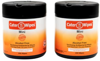 Sani Care 400 Cater Wipes – Temperature Probe & Surface Disinfectant Wipes, Ideal for Food Hygiene & Kitchen Use