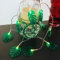 Riaxuebiy Blatt-Lichterkette,10 LEDs 1,65 m Grüne Monstera-Blatt-Lichterkette,Batteriebetrieben,Sommer Dschungel-Schlafzimmer Dekoration Palmenblätter Lichter