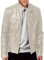 Vestes en Cuir Hommes Vintage PU Cuir Vestes Simple Similicuir Moto Blouson Bomber Blouson avec Fermeture Éclair Coupe-vent pour Automne Hiver, Argent (Silver), L