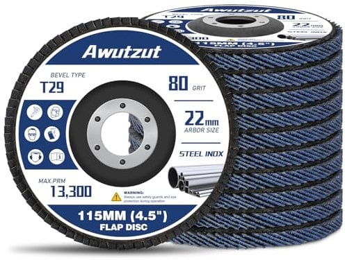 Dischi lamellari 115mm Grana 80 per Smerigliatrice il Ferro Legno Dischi Abrasivi 10 Pezzi