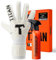 T1TAN Classic 1.0 White-Out Junior + Turbogrip - Torwarthandschuhe Kinder und Handschuhreiniger - ohne Fingerschutz - Fußballhandschuhe für Torhüter - Größe 3