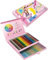 PRESTIGE & DELUXE Cassettiera Rosa Me Contro Te con 72 pastelli con penna Sirena Arcobaleno + portachiave con paillettes + Penna Luminosa led