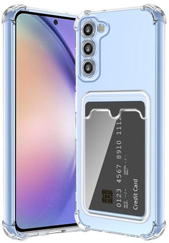 ÁRBOLORO Coque pour Samsung Galaxy A55 Etui Transparente avec Fente Carte TPU Silicone Protection Housse Soft Bumper Anti-Choc Anti-Rayure Case pour Samsung Galaxy A55