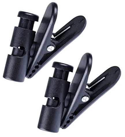 UPKOCH 2 Stück Drehbarer Kopfhörerkabelclip aus Abs Schwarz zur Kabelorganisation Am Kragen für Mp3-kopfhörer und Kabel Praktisch im Alltag