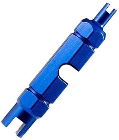 Valve Core Remover Tool, Bicycle Valve Core Extractor Tool, Bike Valve Core Repair Tool for Presta/Schrader Tube, Replacement Valve Core Disassembly Wrench for Mountain Bikes and Road Bike (Blue)