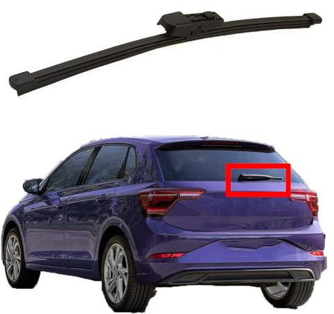 JianJz Wipers Rear Wiper Blade for V-W Polo 7 AW BZ 2017 2018 2019 2020 2021 2022 2023, Rear Windshield Windscreen Wiper Blade Replacement Auto accessories