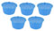 Uadme Reusable Coffee Capsule Coffee Capsule Reusable Filter Cup 50ml, 5Pcs with Spoon for Machine, Blue