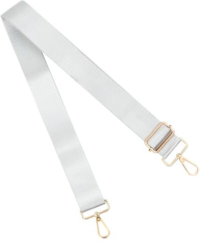 Amexo Breiter Taschengurt Schultergurt für Taschen Verstellbarer Taschenriemen aus Nylon für Damen Herren, Taschenband zum Wechseln Taschengurt DIY Zubehör für Taschen Umhängetasche (Grau)