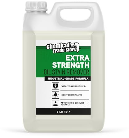 Chemical Trade Store - Oil Stain Remover | Removes Tough Stains from Driveways & Patios | Heavy Duty Cleaner & Degreaser - 5 Litre