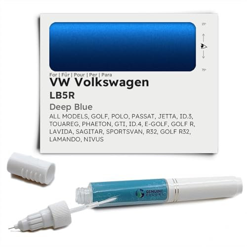 Genuine Colors Lackstift DEEP Blue LB5R für VW Volkswagen Blau Golf Polo Passat Jetta ID.3 Touareg Phaeton GTI ID.4 E-Golf R LAVIDA SAGITAR SPORTSVAN R32 LAMANDO NIVUS