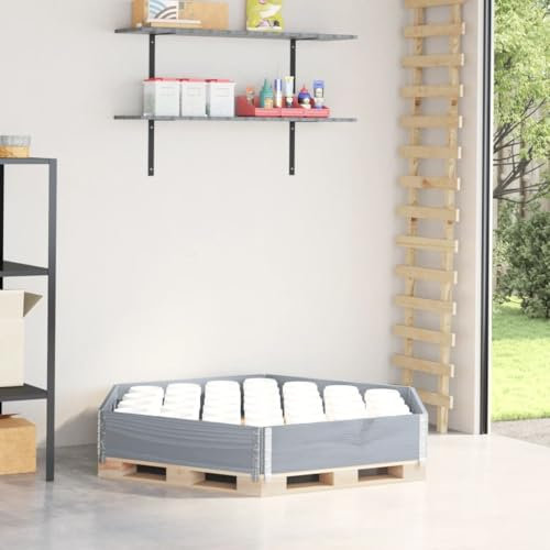 UJCHVHN Home Garden,Hochbeet Hexagon Grau 160x160cm Massivholz Kiefer