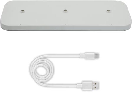 ENOVALITE Ladestation für LED Tischlampe mit Akku und Touch-Funktion - Magnethalterung - für bis zu 3 Leuchten - inkl. Kabel - IP20 - weiß