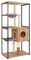 COSTWAY 160cm Kratzbaum Holz, 5-stufiger Katzenkratzbaum Groß, Katzenbaum mit Höhle, Hängematte, Korbbrett & Kratzpfosten, Metallrahmen, Katzenmöbel Katzen, Kletterbaum Katzenhaus, Natur+Grau